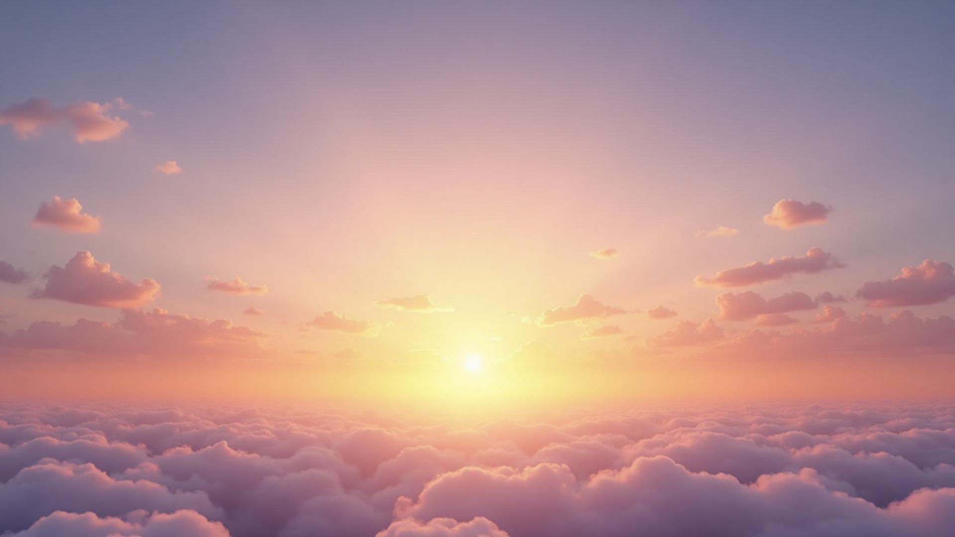Peaceful sunrise horizon